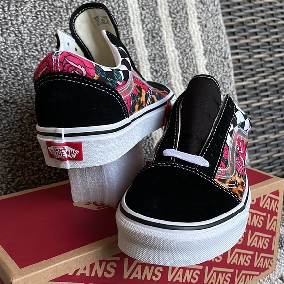 Vans Old Skool Rose/Animal Check True White Multi WMNS - Picture 10 of 16